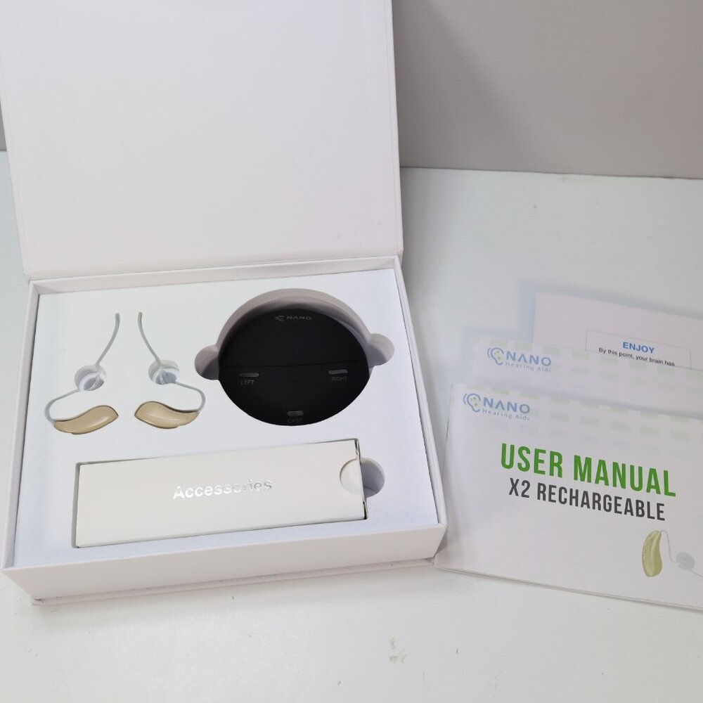 Nano OTC X2R DCI‎ B Hearing Aids Digital Rechargeable Case Charger Accessories